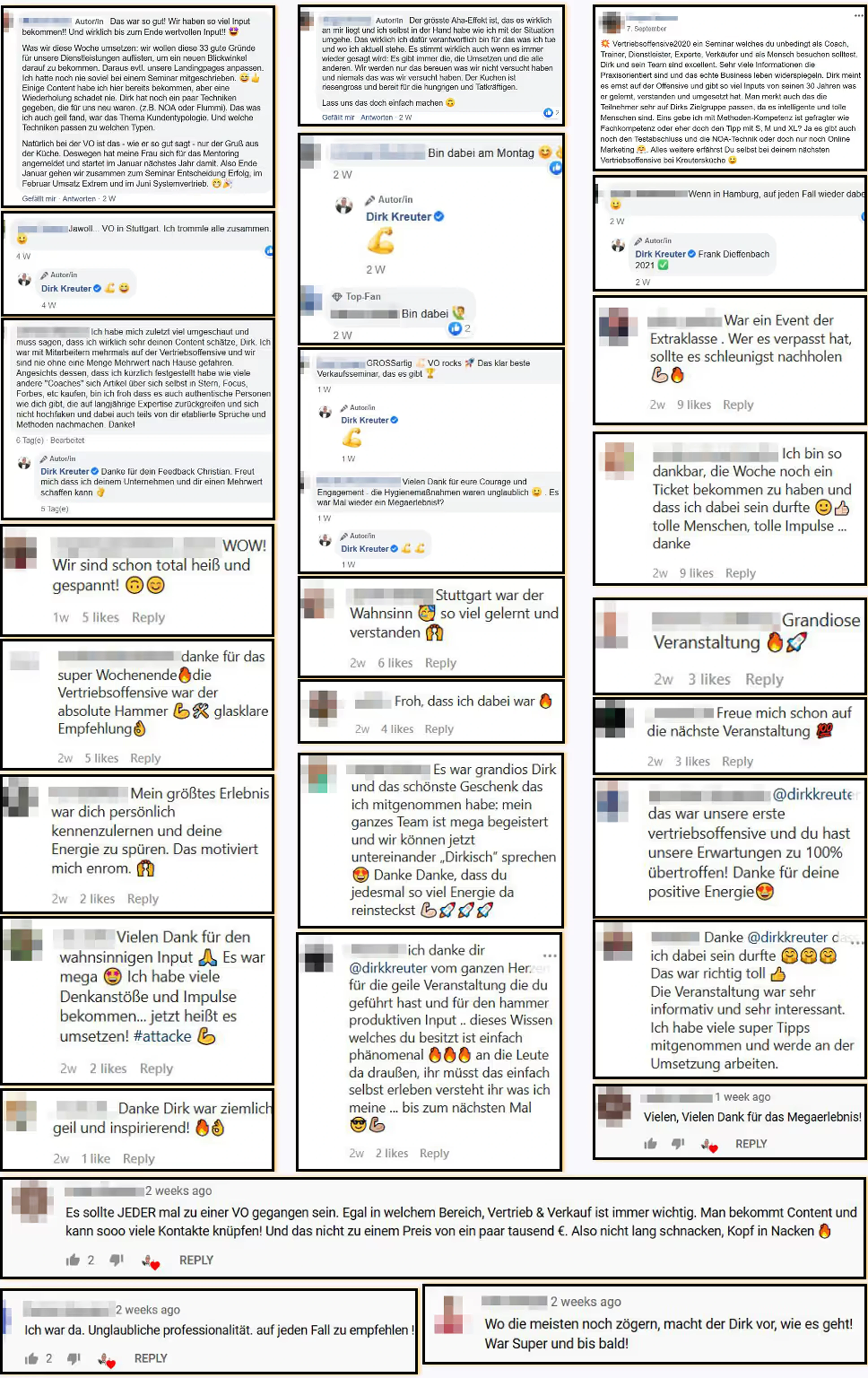 Social Media Testimonials